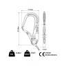 Карабин монтажный большой  STEEL HOOK 61 мм 