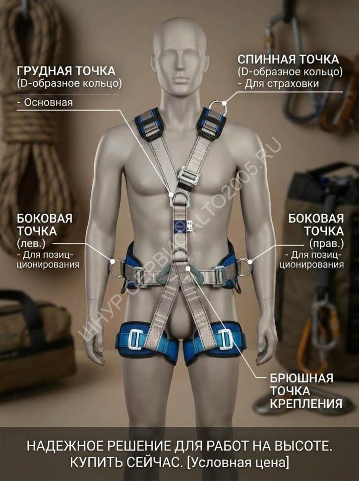 Страховочная привязь СП-5 серия «КОМФОРТ» модель «ФАСТ 5»